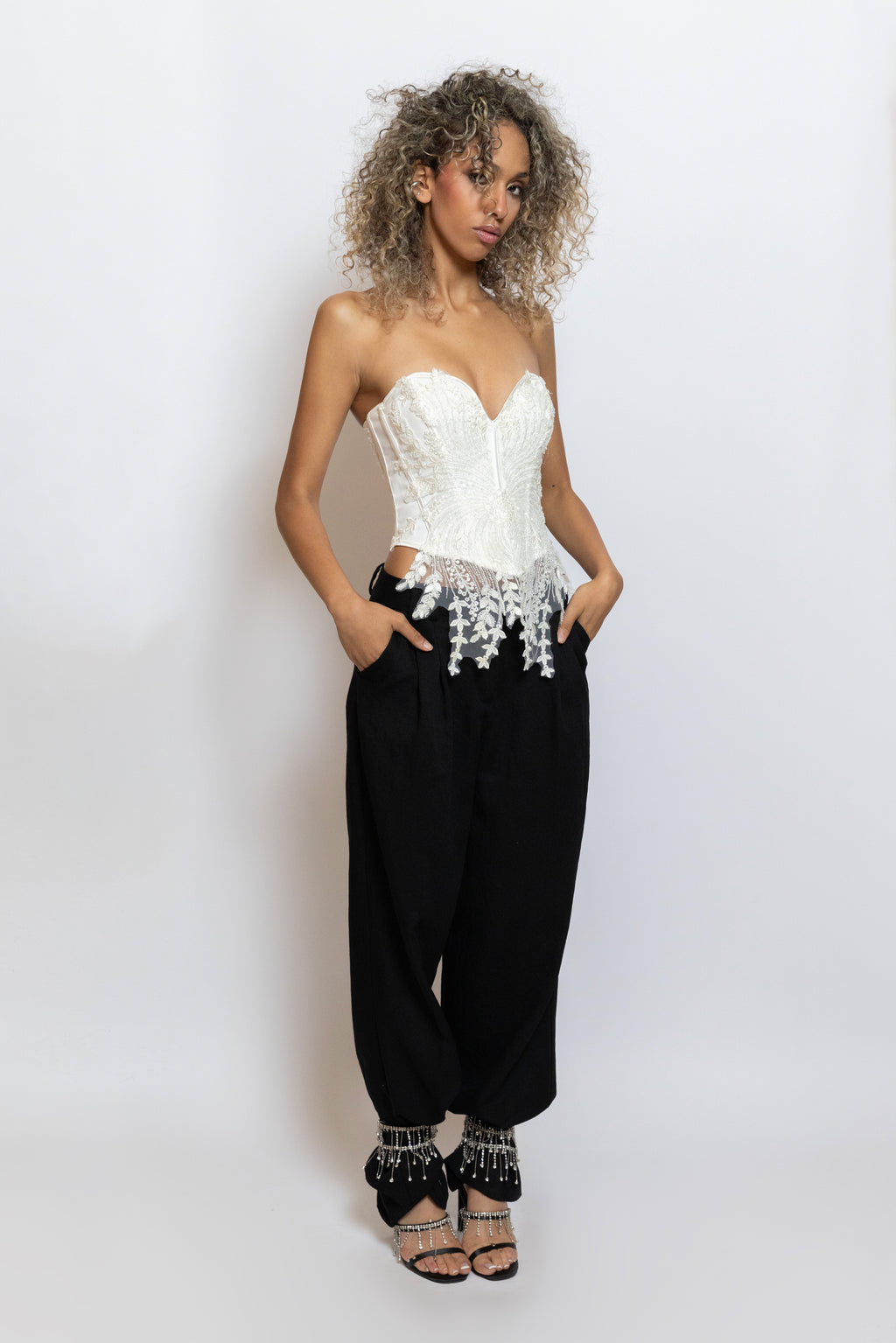 Bustier LACE BLANK- trame preziose