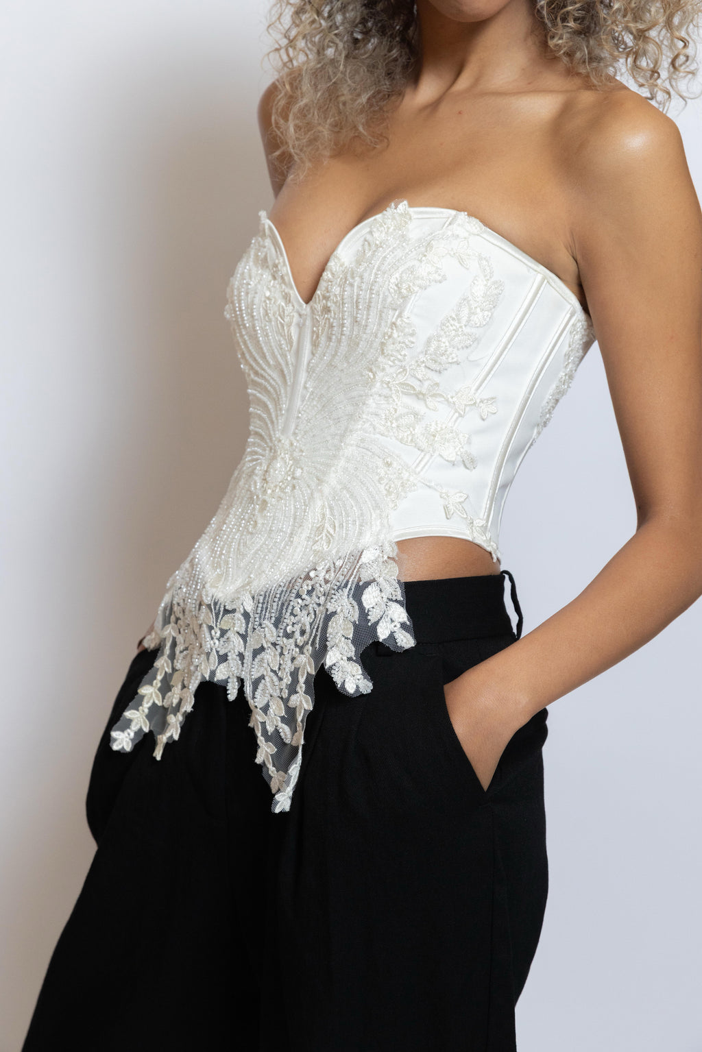 Bustier LACE BLANK- trame preziose