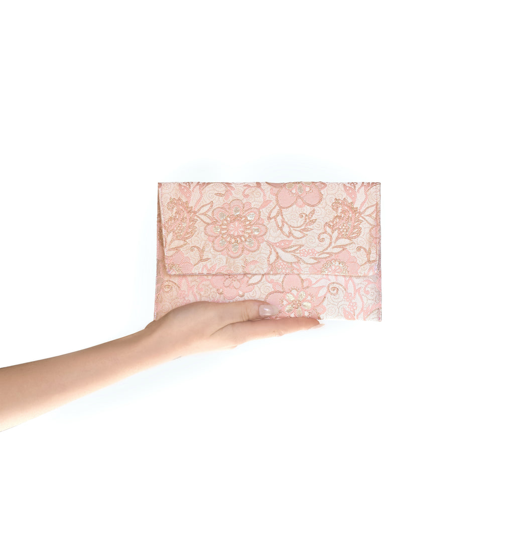 ROSE BLUSH Petite Clutch - Floral Elegance